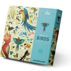 CROCODILE CREEK  World of Birds 750 Piece Jigsaw Puzzle w/ Poster NEW